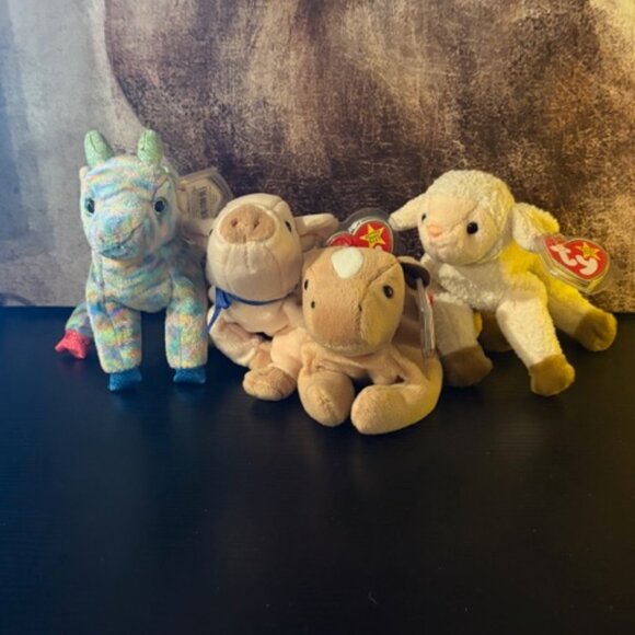 Beanie Baby Lot 4 Total - Picture 1 of 16